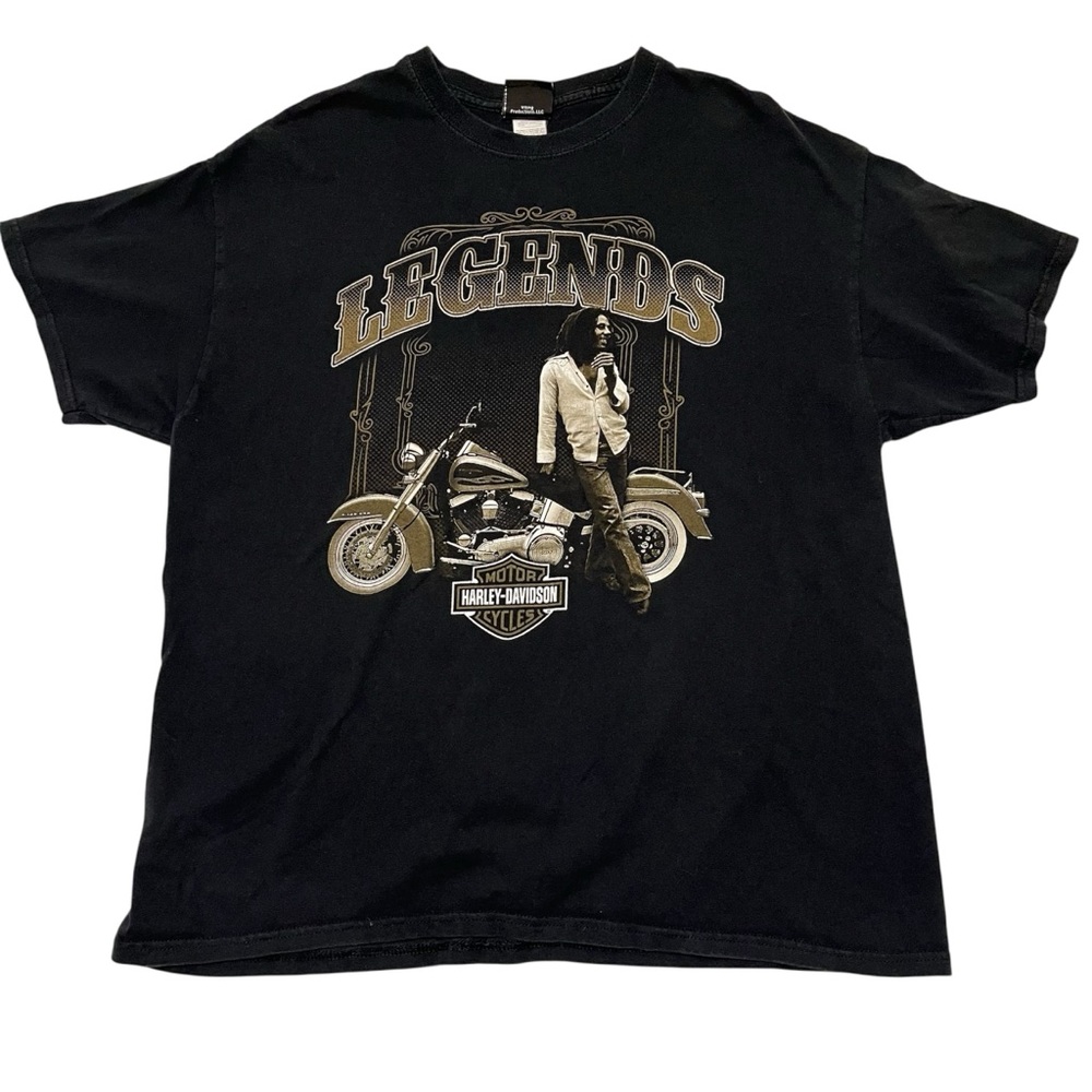 Harley Davidson Men's T Shirt Jamaica Legends Short Sleeve Cotton Black Size XL